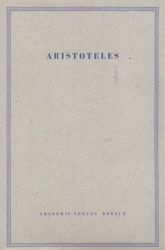 Aristoteles Werke: BAND 12/I-II Meteorologie. Über die Welt
