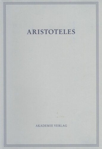 Aristoteles Werke: BAND 12/III Über den Himmel