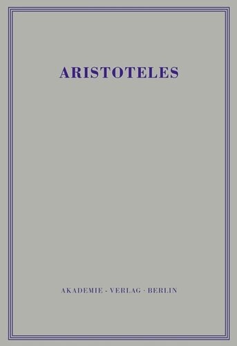 Aristoteles Werke: BAND 7 Eudemische Ethik