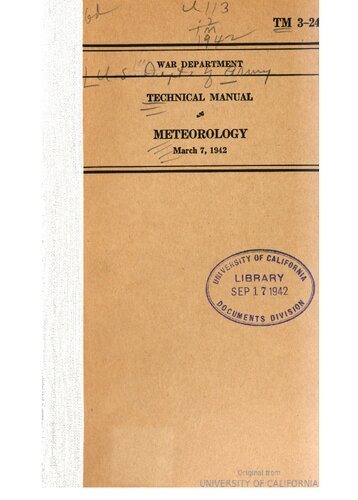 Technical Manual: Meteorology (March 7, 1942)
