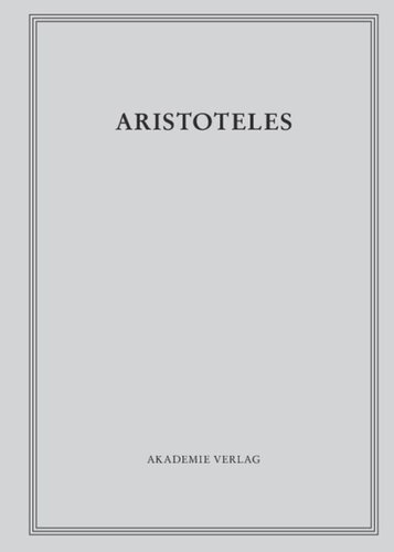 Aristoteles Werke: BAND 5 Poetik