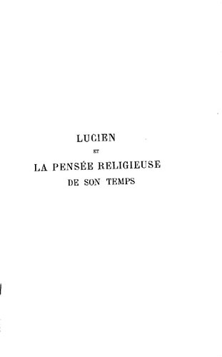 Lucien et la pensée religieuse de son temps