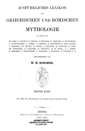 Ausführliches Lexikon der griechischen und römischen Mythologie 1.1 :  Aba–Evan