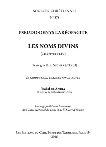 Les noms divins Chapitre I-IV