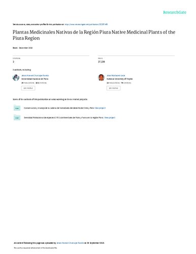 Plantas medicinales nativas de la región Piura