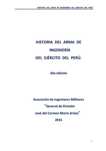 Historia del Arma de Ingeniería del Ejército del Perú