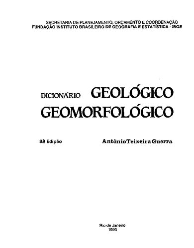 Dicionário geológico-geomorfológico