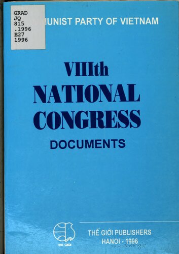 Communist Party of Vietnam. VIIIth National Congress. Documents
