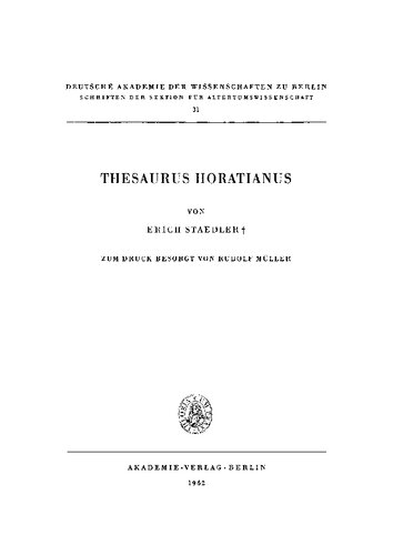 Thesaurus Horatianus