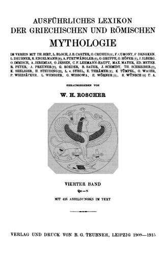 Ausführliches Lexikon der griechischen und römischen Mythologie, Band 4: Qu–S
