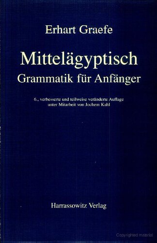 Mittelägyptische Grammatik für Anfänger