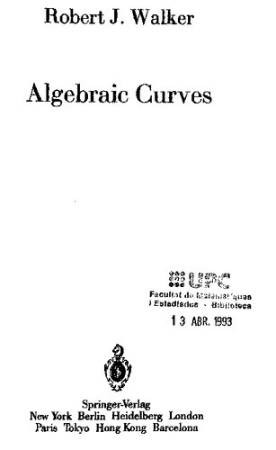 Algebraic Curves