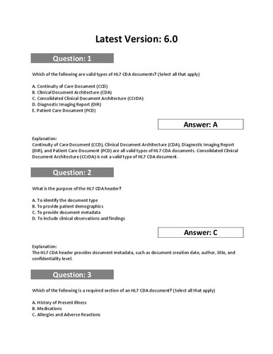 Get ahead of the game and pass the HL7 CDA Specialists 2023 exam with flying colors! Discover expert tips and resources to help you succeed. [Power Word] your career today!