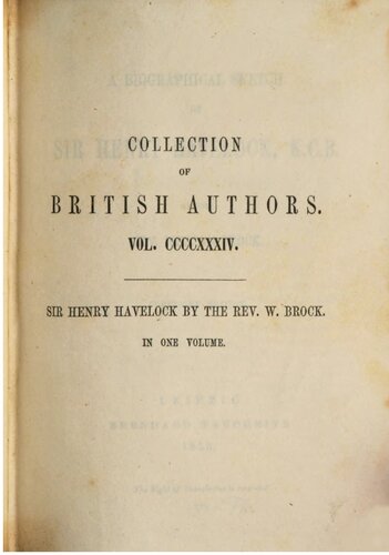 A biographical sketch of Sir Henry Havelock, K. C. B.