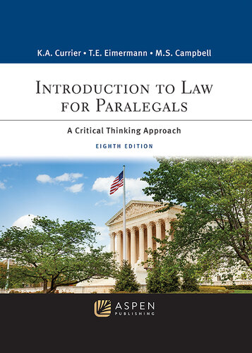 Introduction to Law for Paralegals: A Critical Thinking Approach