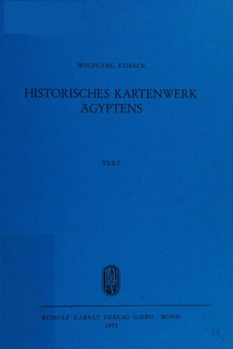 Historisches Kartenwerk Ägyptens (text)