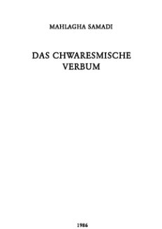 Das chwaresmische Verbum