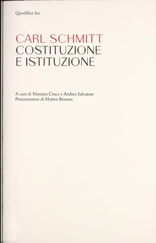 Costituzione e istituzione
