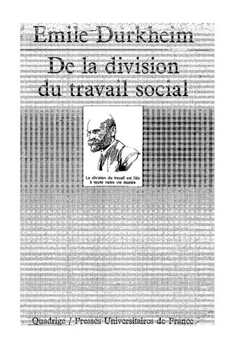 De la division du travail social