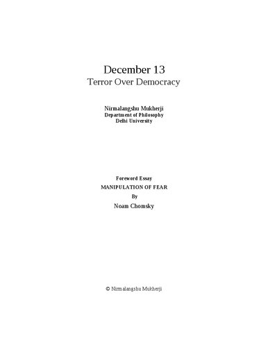 December 13: Terror Over Democracy