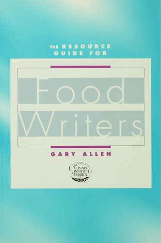 Resource Guide for Food Writers
