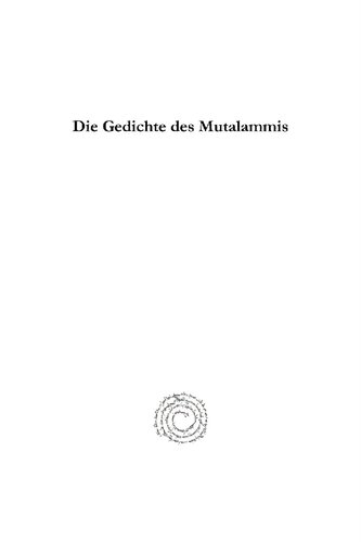 Die Gedichte Des Mutalammis