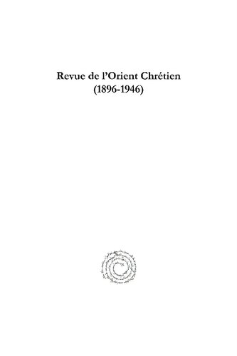 Revue de l'Orient Chrétien (1896-1946)
