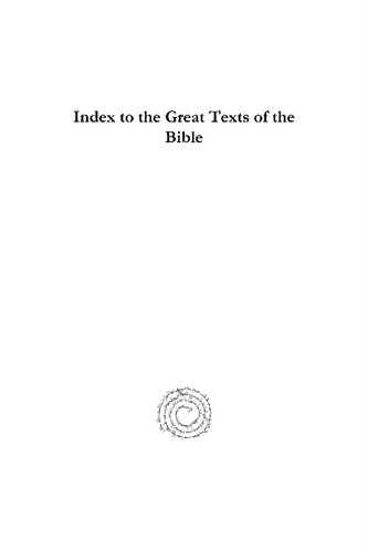 Index to the Great Texts of the Bible