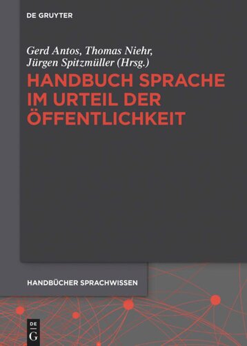Handbuch Sprache im Urteil der Öffentlichkeit
