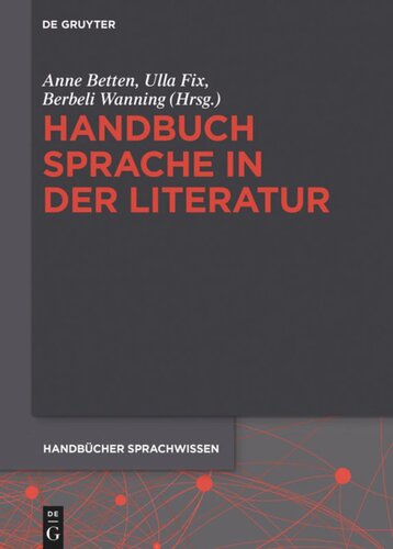 Handbuch Sprache in der Literatur