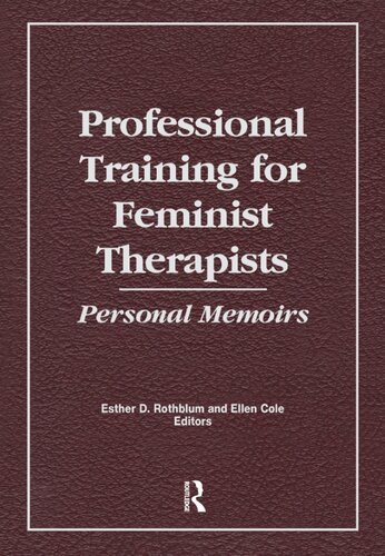 Professional Training for Feminist Therapists