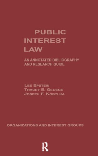 Public Interest Law: An Annotated Bibliography & Research Guide