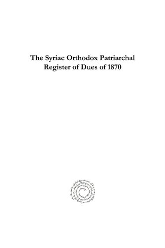 The Syriac Orthodox Patriarchal Register of Dues of 1870
