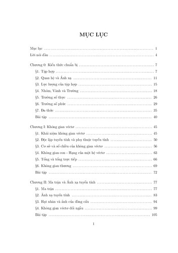 Đại số tuyến tính