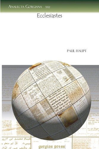 Ecclesiastes (Analecta Gorgiana)