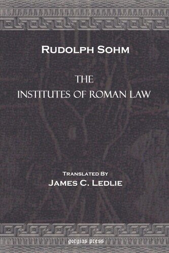 The Institutes of Roman Law