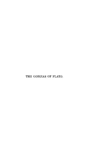 The Gorgias of Plato