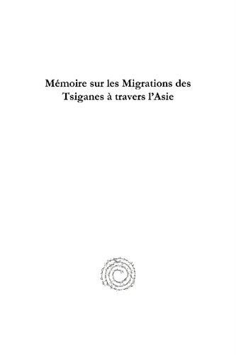 M�moire Sur Les Migrations Des Tsiganes � Travers l'Asie