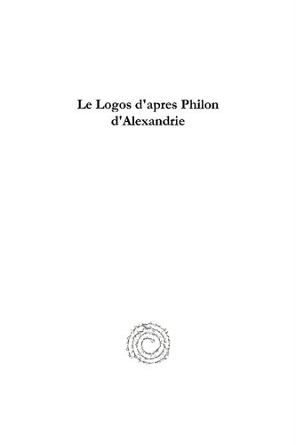 Le Logos D'Apres Philon D'Alexandrie
