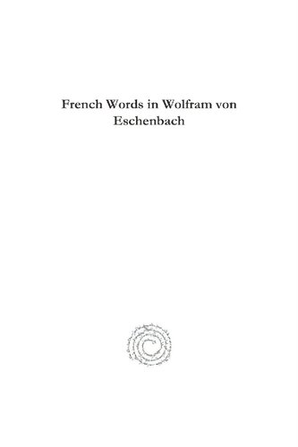French Words in Wolfram Von Eschenbach