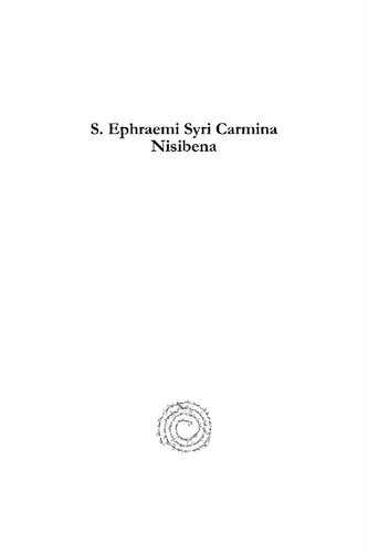 S. Ephraemi Syri Carmina Nisibena