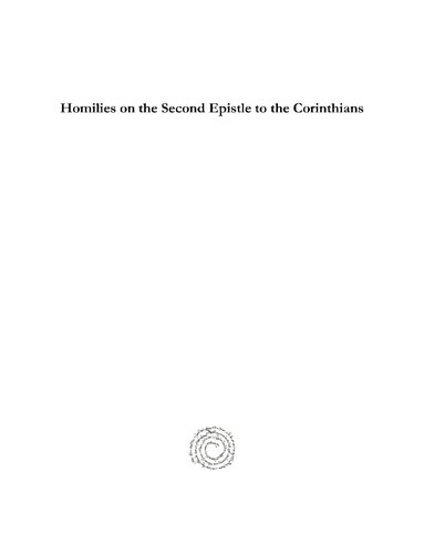 Homilies on the Second Epistle to the Corinthians