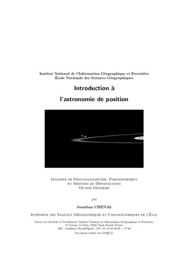 Introduction à l'astronomie de position