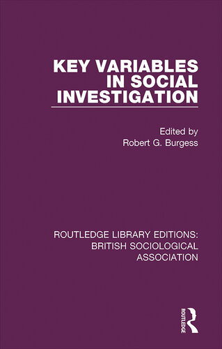Key Variables in Social Investigation