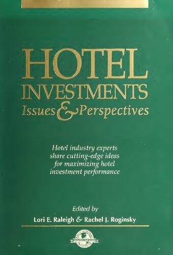Hotel investments: Issues & Perspectives