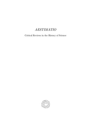 Aestimatio: Critical Reviews in the History of Science (Volume 2)