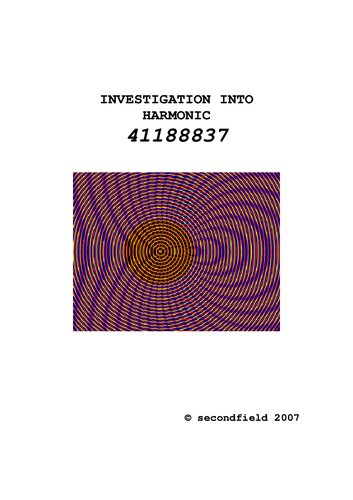Bruce Cathie - Investigation of Harmonic