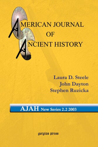 American Journal of Ancient History: New Series 2.2, 2003