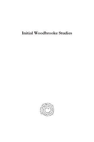 Initial Woodbrooke Studies: Woodbrooke Studies 1