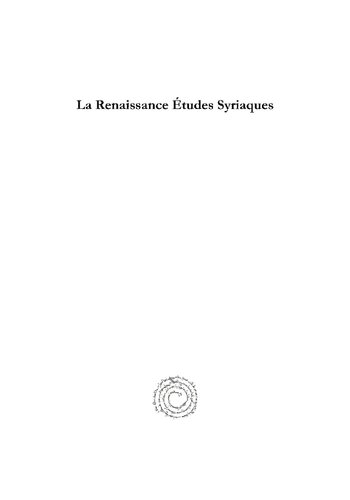 La Renaissance Études Syriaques